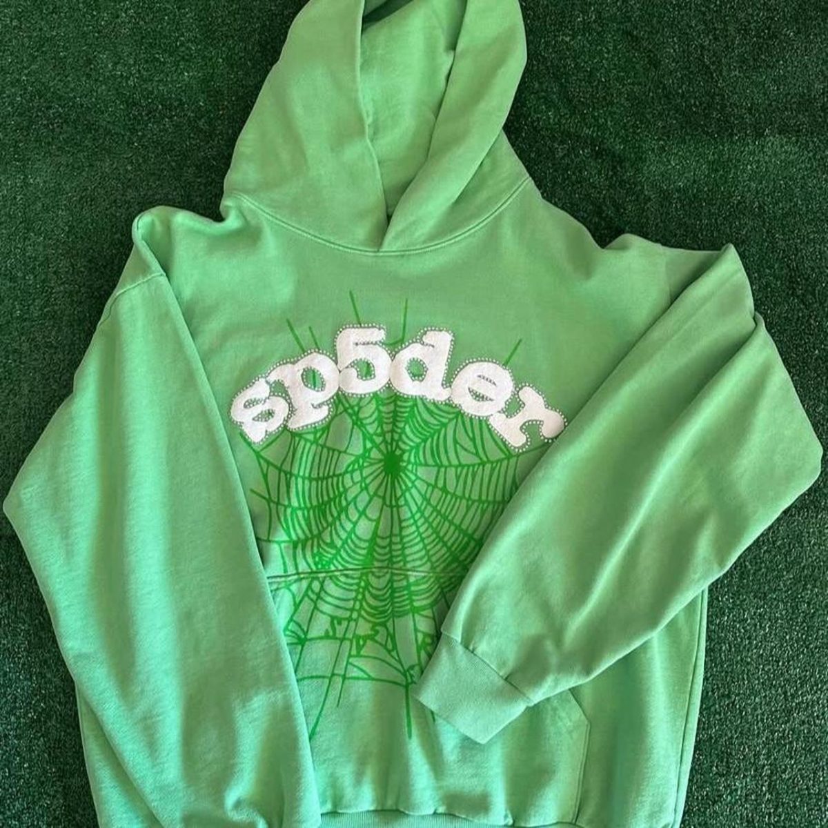 Spider Worldwide Men's Green Hoodie - Image 1