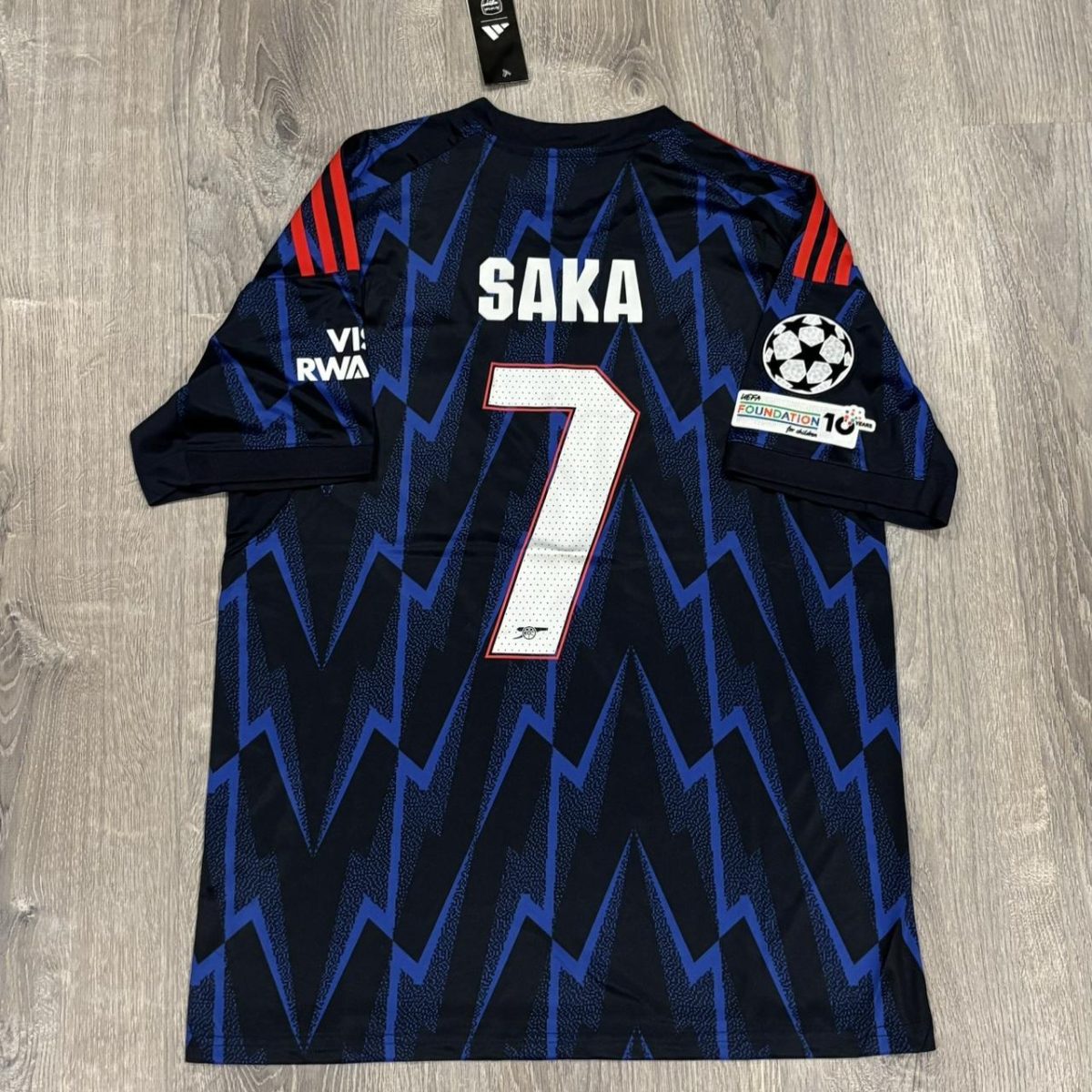 Adidas Men's Blue and Navy Shirt - Image 1