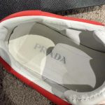 Prada Men's Red and White Trainers - Image 2