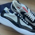 Prada Men's Navy and Black Trainers - Image 3