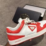 Prada Men's Red and White Trainers - Image 3