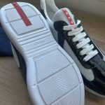 Prada Men's Navy and Black Trainers - Image 5