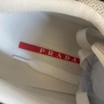 Prada Men's White and Blue Trainers - Image 6