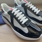 Prada Men's Navy and Black Trainers - Image 7