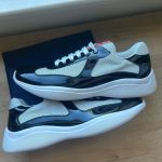 Prada Men's Navy and Black Trainers - Image 8