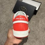 Prada Men's Red and White Trainers